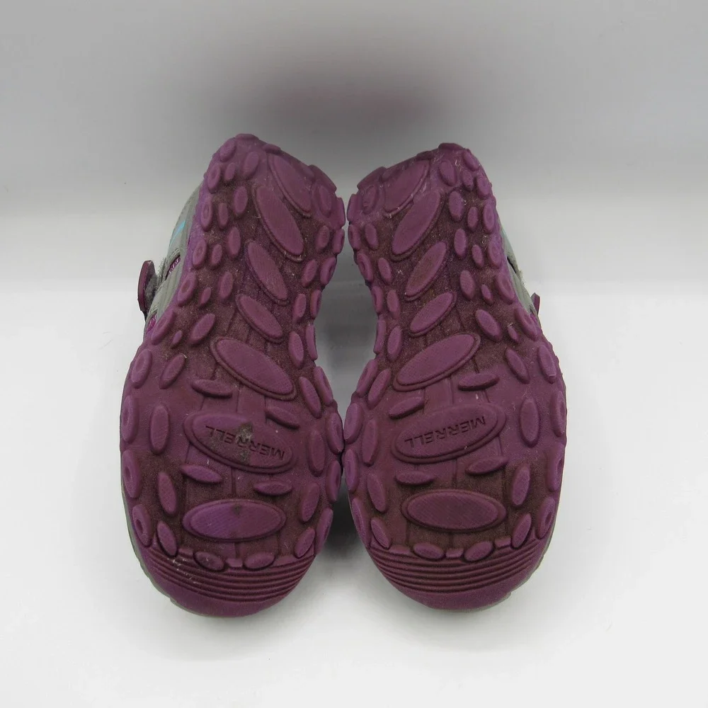 Merrell Hydro Sandals Kids 13M Grey Purple Excellent Water Shoes MK166974